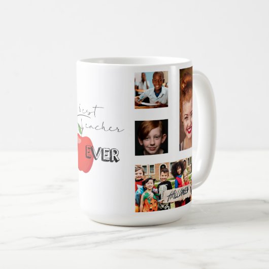 Personalisiertes Foto Bester Lehrer Kaffeetasse (VorderseiteRechts)