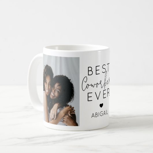 Personalisiertes Foto Bester Mitarbeiter je Kaffeetasse (Vorderseite Links)