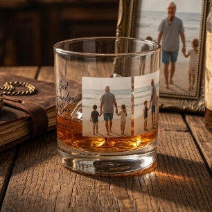 Personalisiertes Foto „Bester Opa aller Zeiten“  Whiskyglas