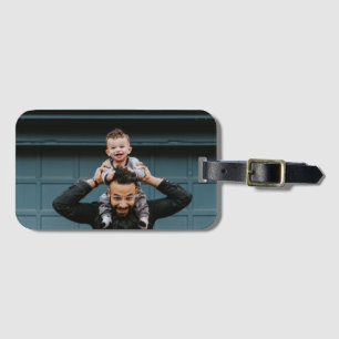 Personalisiertes Foto Bester Vater je Gepäckanhänger