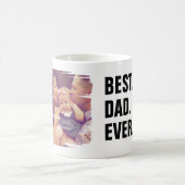 Personalisiertes Foto Bester Vater je Vatertag Kaffeetasse (Mittel)