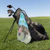 Personalisiertes Foto Bester Vater Par Golfhandtuch (Gras)