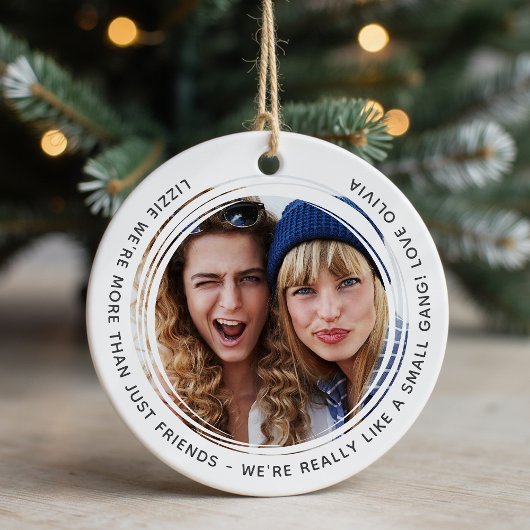 Personalisiertes Foto Besties Small Gang Keramik Ornament