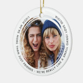 Personalisiertes Foto Besties Small Gang Keramik Ornament (Links)