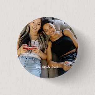 Personalisiertes Foto Bewährte Freunde für immer Button
