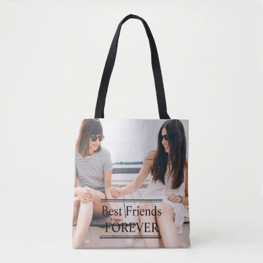 Personalisiertes Foto Bewährte Freunde für immer T Tasche (Vorderseite)