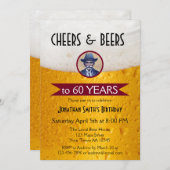 Personalisiertes Foto Bier Geburtstagsparty Einlad Einladung (Vorne/Hinten)