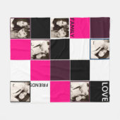Personalisiertes FOTO Blanket Rosa Eggplant Rosa Fleecedecke (Vorderseite (Horizontal))