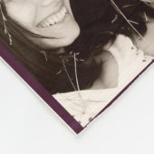 Personalisiertes FOTO Blanket Rosa Eggplant Rosa Fleecedecke (Ecke)