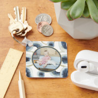 Personalisiertes Foto Blaues Wasserfarbmuster