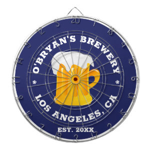 Personalisiertes Foto Brauerei Bar blau Dartscheibe
