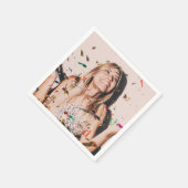 Personalisiertes Foto Brautparty Napkins Serviette (Ecke)