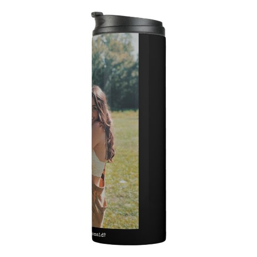 Personalisiertes Foto Bridesmaid Vorschlag einziga Thermosbecher (Nach rechts gedreht)