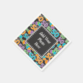 Personalisiertes Foto Bunte 50. Geburtstag Napkins Serviette (Ecke)