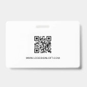 Personalisiertes Foto Catering Ausweis (Rückseite)