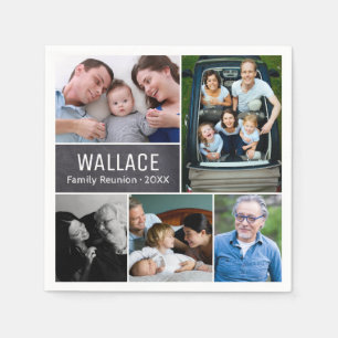 Personalisiertes Foto, Chalkboard, Wiedersehen Serviette
