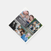 Personalisiertes Foto, Chalkboard, Wiedersehen Serviette (Ecke)