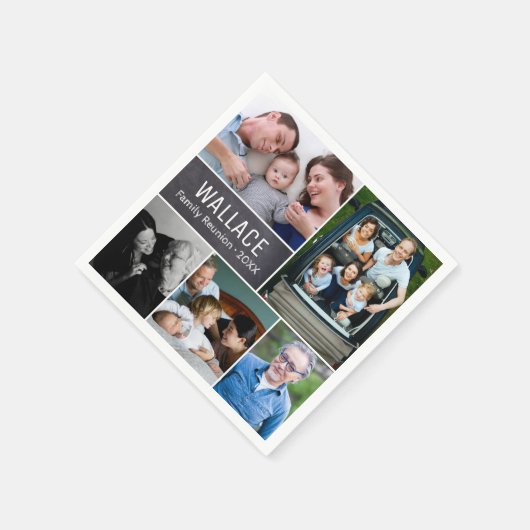 Personalisiertes Foto, Chalkboard, Wiedersehen Serviette (Ecke)