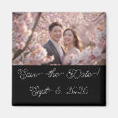 Personalisiertes Foto Cherry Blossom Save the Date Magnet (Vorne)