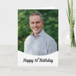 Personalisiertes Foto Chic Brother 50. Geburtstag Karte