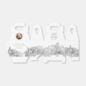 Personalisiertes Foto Chic Silver Gray Wedding Flo Geschenkschachtel (Ungefaltet)