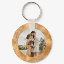 Personalisiertes Foto Chic White Gold Wedding Mini