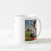 Personalisiertes Foto, Coffee & Baseball Tasse (VorderseiteRechts)