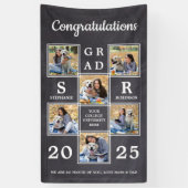 Personalisiertes Foto Collage Congratulation Gradu Banner (Vertikal)