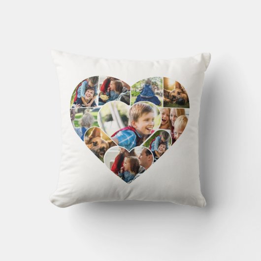 Personalisiertes Foto Collage Cushion Geschenk Kissen (Vorderseite)