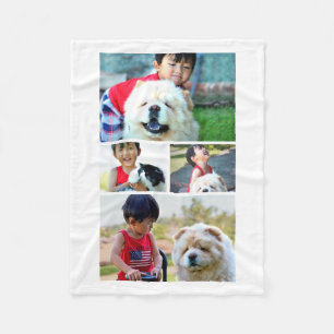 Personalisiertes Foto Collage Geschenk Fleecedecke