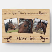 Personalisiertes Foto Collage Horse Memorial Fotoplatte (Vorderseite)