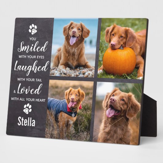 Personalisiertes Foto Collage Keepake Pet Memorial Fotoplatte (Seite)