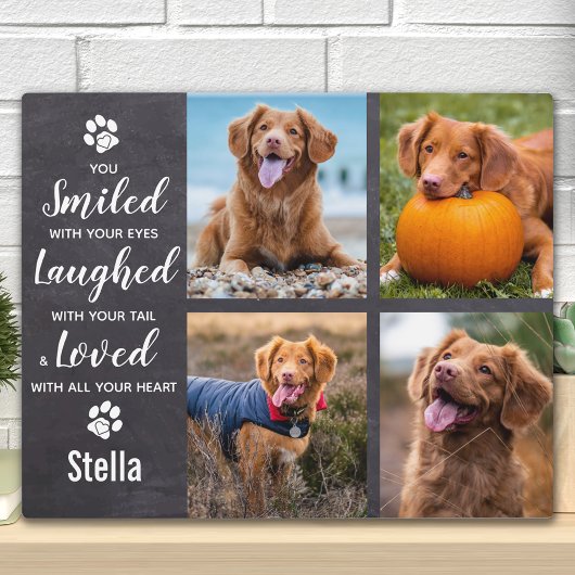Personalisiertes Foto Collage Keepake Pet Memorial Fotoplatte