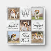 Personalisiertes Foto Collage Keepake Pet Memorial Fotoplatte (Vorderseite)