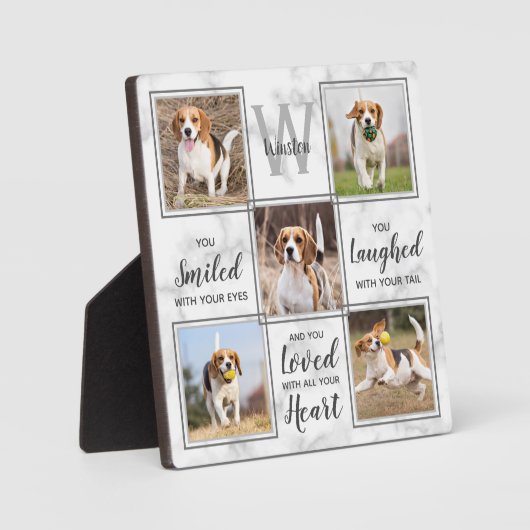 Personalisiertes Foto Collage Keepake Pet Memorial Fotoplatte (Vorderseite)