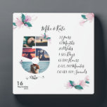 Personalisiertes Foto Collage Liebe Paar Jahrestag Fotoplatte<br><div class="desc">Willkommen im Roar Graphics Zazzle Store. Dieses romantische, süße und einzigartige Paar-Geschenk ist das ideale Geschenk für sich selbst oder ein nahes Paar. Es zeigt ein personalisierbares Foto des Paares mit Chic und moderner Typografie, das die wichtigen Daten in ihrer Beziehung zeigt. Für individuelle Designanfragen, wie z.B. passende Produktanfragen, Farbänderungen,...</div>