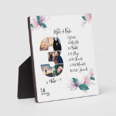 Personalisiertes Foto Collage Liebe Script Couple Fotoplatte (Vorderseite)
