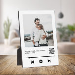 Personalisiertes Foto Couple Liebe Song Fotoplatte<br><div class="desc">Personalisierte Couple Foto Liebe Song Plaque. Individuelles romantisches Geschenk für Freundin,  Jubiläum oder Valentinstag.</div>