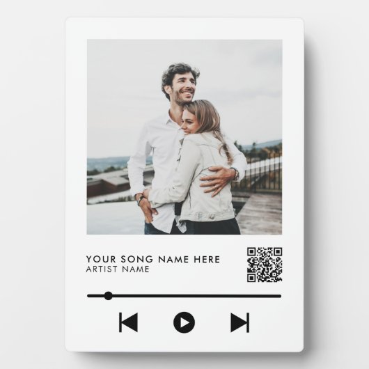 Personalisiertes Foto Couple Liebe Song Fotoplatte (Vorderseite)