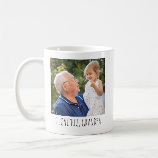 Personalisiertes Foto-Cup-Benutzerdefinierter Text Kaffeetasse (Links)