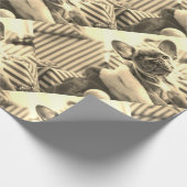 Personalisiertes Foto Custom Sepia Geschenkpapier (Ecke)