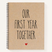 Personalisiertes Foto - Das erste Jahr gemeinsam Notizblock (Vorderseite)