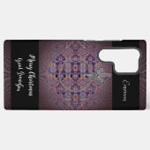 Personalisiertes Foto Date Baby's First Christmas Samsung Galaxy Hülle (Rückseite (Horizontal))