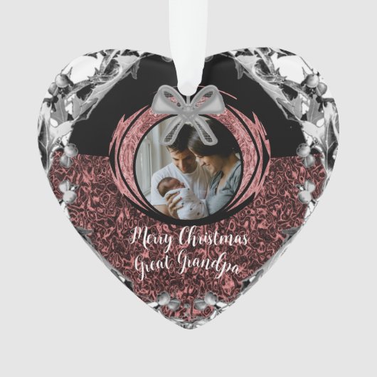 Personalisiertes Foto Datum Geschenke Weihnachten Ornament (Vorderseite)