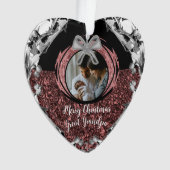 Personalisiertes Foto Datum Geschenke Weihnachten Ornament (Vorderseite)