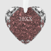 Personalisiertes Foto Datum Geschenke Weihnachten Ornament (Rückseite)