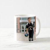 Personalisiertes Foto der Bowling-Klasse 2026  Kaffeetasse (VorderseiteRechts)