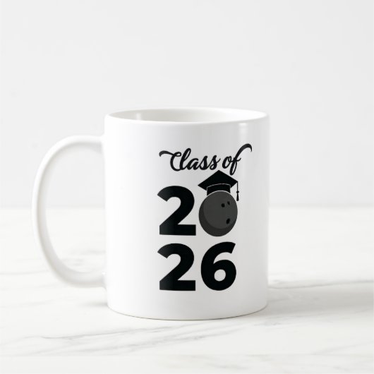 Personalisiertes Foto der Bowling-Klasse 2026  Kaffeetasse (Links)