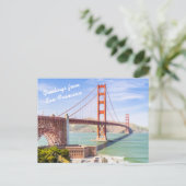 Personalisiertes Foto der Golden Gate Bridge Postkarte (Stehend Vorderseite)