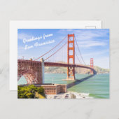 Personalisiertes Foto der Golden Gate Bridge Postkarte (Vorne/Hinten)